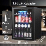 COWSAR 2.65 Cu.ft Quiet Mini Wine Cooler
