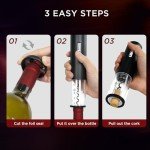 Electric Wine Opener Set with Blue LED Indicator