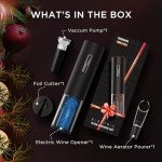 Electric Wine Opener Set with Blue LED Indicator