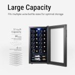 28-Bottle Wine Cooler with Digital Control & Lights