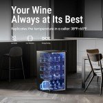 28-Bottle Wine Cooler with Digital Control & Lights