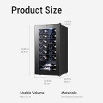 28-Bottle Wine Cooler with Digital Control & Lights