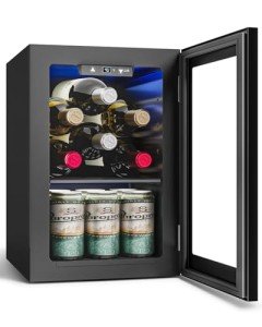 Mini Beverage Cooler with Glass Door - 24 Cans