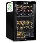 Dual-Zone Wine Cooler with Touch Control - Black