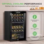 Dual-Zone Wine Cooler with Touch Control - Black