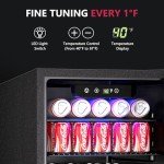 Icyglee 100 Can Mini Beverage Cooler with Glass Door
