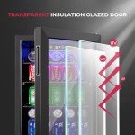 Icyglee 100 Can Mini Beverage Cooler with Glass Door
