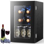 Elegant Mini Wine Cooler with Glass Door