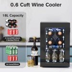 Elegant Mini Wine Cooler with Glass Door