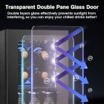 Elegant Mini Wine Cooler with Glass Door