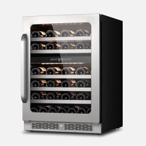 24" Dual Zone Wine Fridge Cooler - 46 Bottles