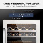24" Dual Zone Wine Fridge Cooler - 46 Bottles