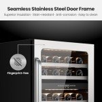 24" Dual Zone Wine Fridge Cooler - 46 Bottles