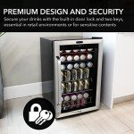 Stainless Steel Mini Wine Refrigerator with Lock
