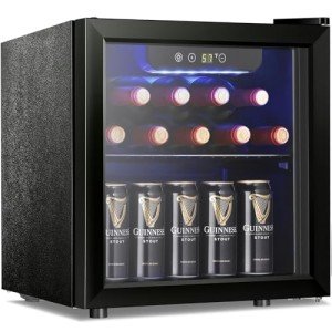 12-Bottle Wine and Beverage Cooler with Glass Door