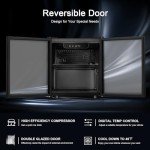 12-Bottle Wine and Beverage Cooler with Glass Door