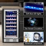 15-Inch 30-Bottle Wine Cooler with Glass Door