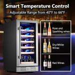 15-Inch 30-Bottle Wine Cooler with Glass Door