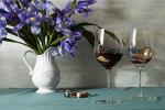 Hand Painted Wine Glasses Set, 28oz, Duomo di Milano