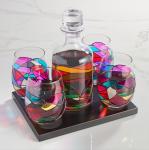 Hand Painted Wine Decanter Set - Perfect Gift