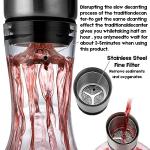 Hand Blown Crystal Wine Decanter with Aerator