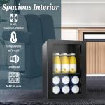 20 Can Glass Door Mini Beverage Cooler Fridge