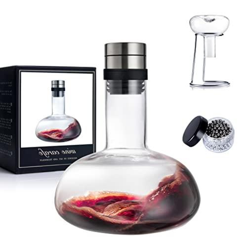 YouYah Crystal Wine Decanter Set with Aerator