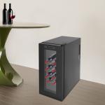 12-Bottle Black Wine Cooler Fridge for Champagne