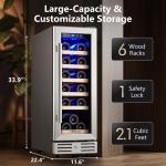 Kalamera 12-Inch Wine Refrigerator for 18 Bottles