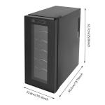 12-Bottle Black Wine Cooler Fridge for Champagne