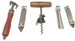 Set of 5 Vintage Corkscrew Bottle Openers