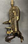 Vintage Brass Table Mount Wine Bottle Opener
