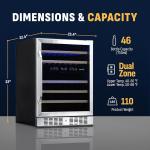 NewAir 46-Bottle Dual Zone Wine Cooler