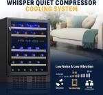 Newair 24" Dual Zone Built-in Wine Fridge