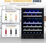 Newair 24" Dual Zone Built-in Wine Fridge
