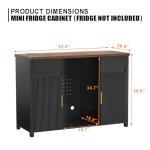 Stylish Mini Fridge Cabinet with Wine Storage