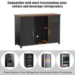Stylish Mini Fridge Cabinet with Wine Storage