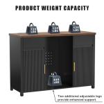 Stylish Mini Fridge Cabinet with Wine Storage