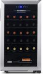 33-Bottle Stainless Steel Wine Cooler Refrigerator