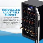 33-Bottle Stainless Steel Wine Cooler Refrigerator