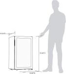 33-Bottle Stainless Steel Wine Cooler Refrigerator