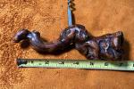 Vintage Burl Wood Corkscrew Wine Bottle Opener