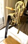 Vintage Brass Wine Bottle Opener with Wood Stand