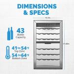 Newair Freestanding Dual Zone Wine Fridge
