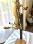 Vintage Brass Wine Bottle Opener with Wood Stand