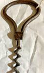 Antique 1800s Iron Folding Corkscrew Wine Opener