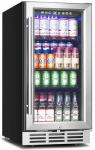 Feelfunn 126-Can Beverage Cooler with Glass Door