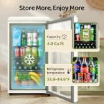 Retro Mini Beverage Cooler with Glass Door