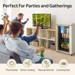 Retro Mini Beverage Cooler with Glass Door