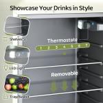 Retro Mini Beverage Cooler with Glass Door